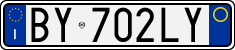 License plate of Italy, Cars (1994 year series)