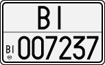 License plate of Italy, Cars (1927 year series)
