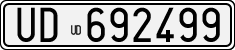 License plate of Italy, Cars (1927 year series)