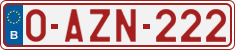 License plate of Belgium, Regular plates (2010)
