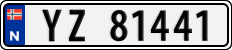 License plate of Norway, Cars