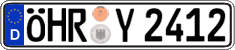 German license plate, Regular plates