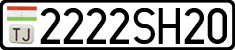 License plate of Tajikistan, Private owners (2009)