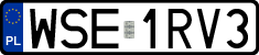 License plates of Poland, Regular car plates