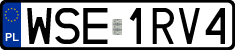 License plates of Poland, Regular car plates