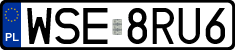 License plates of Poland, Regular car plates