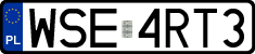 License plates of Poland, Regular car plates