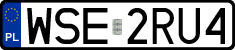 License plates of Poland, Regular car plates