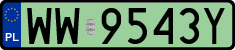 License plates of Poland, Electric vehicles