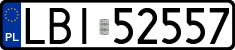 License plates of Poland, Regular car plates