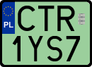 License plates of Poland, Electric vehicles