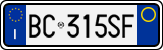 License plate of Italy, Cars (1994 year series)