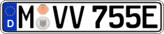 German license plate, Electric vehicles