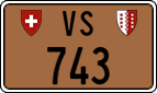 License plate of Switzerland, Except vehicles and snowmobiles (brown)