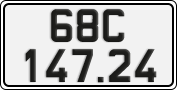 License plate of Vietnam, Cars