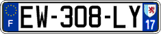 French license plate, SIV (ordinary)