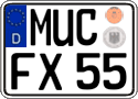 German license plate, Regular plates