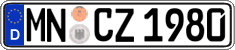 German license plate, Regular plates