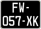 French license plate, SIV (oldtimers)