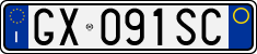 License plate of Italy, Cars (1994 year series)