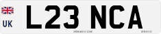 License plate of the United Kingdom, 1983 year system