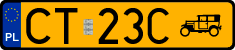 License plates of Poland, Oldtimers