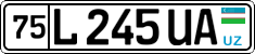 License plate of Uzbekistan, Private owners