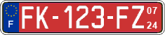 French license plate, SIV (transit plates)