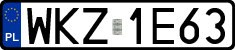 License plates of Poland, Regular car plates