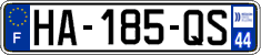 French license plate, SIV (ordinary)