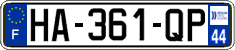 French license plate, SIV (ordinary)