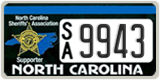 North Carolina, Specialty plates (A/B XXXX)
