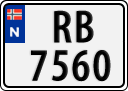 License plate of Norway, Trailers, motorcycles, special vehicles