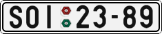 License plate of the Czech Republic, Cars (1960)