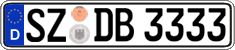 German license plate, Regular plates