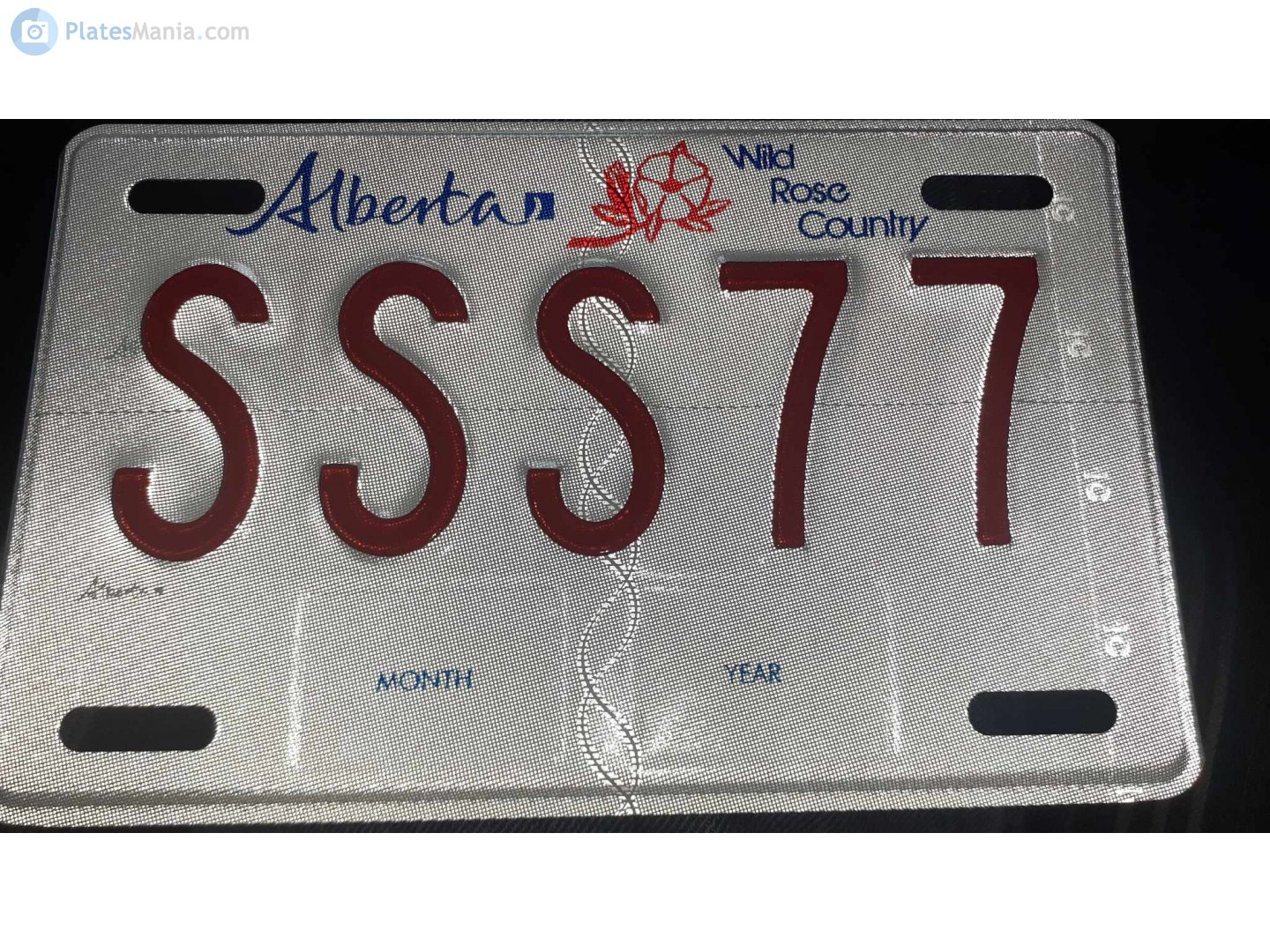 SSS77, License plate without vehicle 