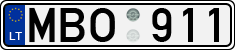 License plate of Lithuania, Cars