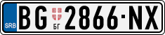 License plate of Serbia, Cars