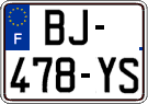 French license plate, SIV (ordinary)