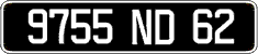 French license plate, FNI