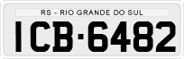 License plate of Brazil, Private owners (1990)