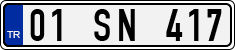 License plate of Turkey, Regular plates