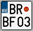 License plate of Montenegro, Motorcycles