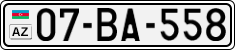 License plate of Azerbaijan, Cars