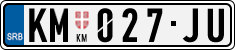 License plate of Serbia, Cars