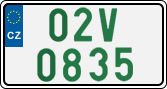 License plate of the Czech Republic, Oldtimers (2001)