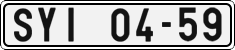 License plate of the Czech Republic, Cars (1960)
