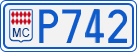 License plate of Monaco, Cars