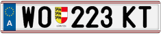 License plate of Austria, Regular plates