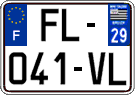 French license plate, SIV (ordinary)